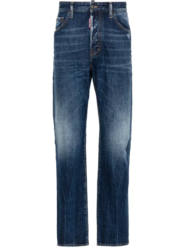 DSQUARED2 642 mid-rise straight-leg Jeans | Blue | FARFETCH