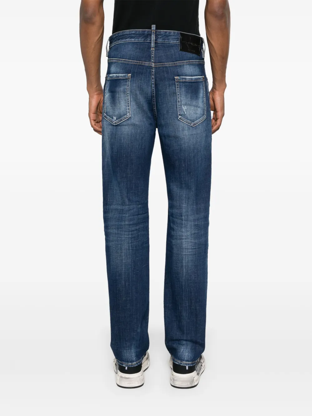 Cheap DSQUARED2 642 mid-rise straight-leg jeans Men