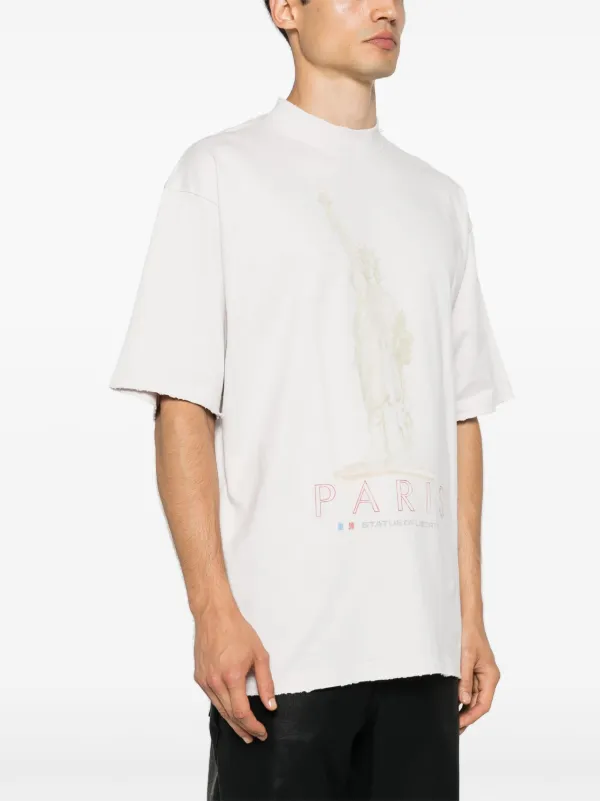 Balenciaga Paris Liberty Cotton T-shirt | White | FARFETCH