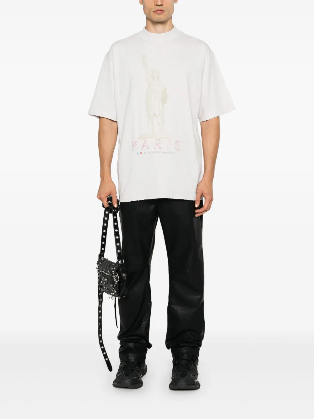 Balenciaga Katoenen T-shirt met print Wit
