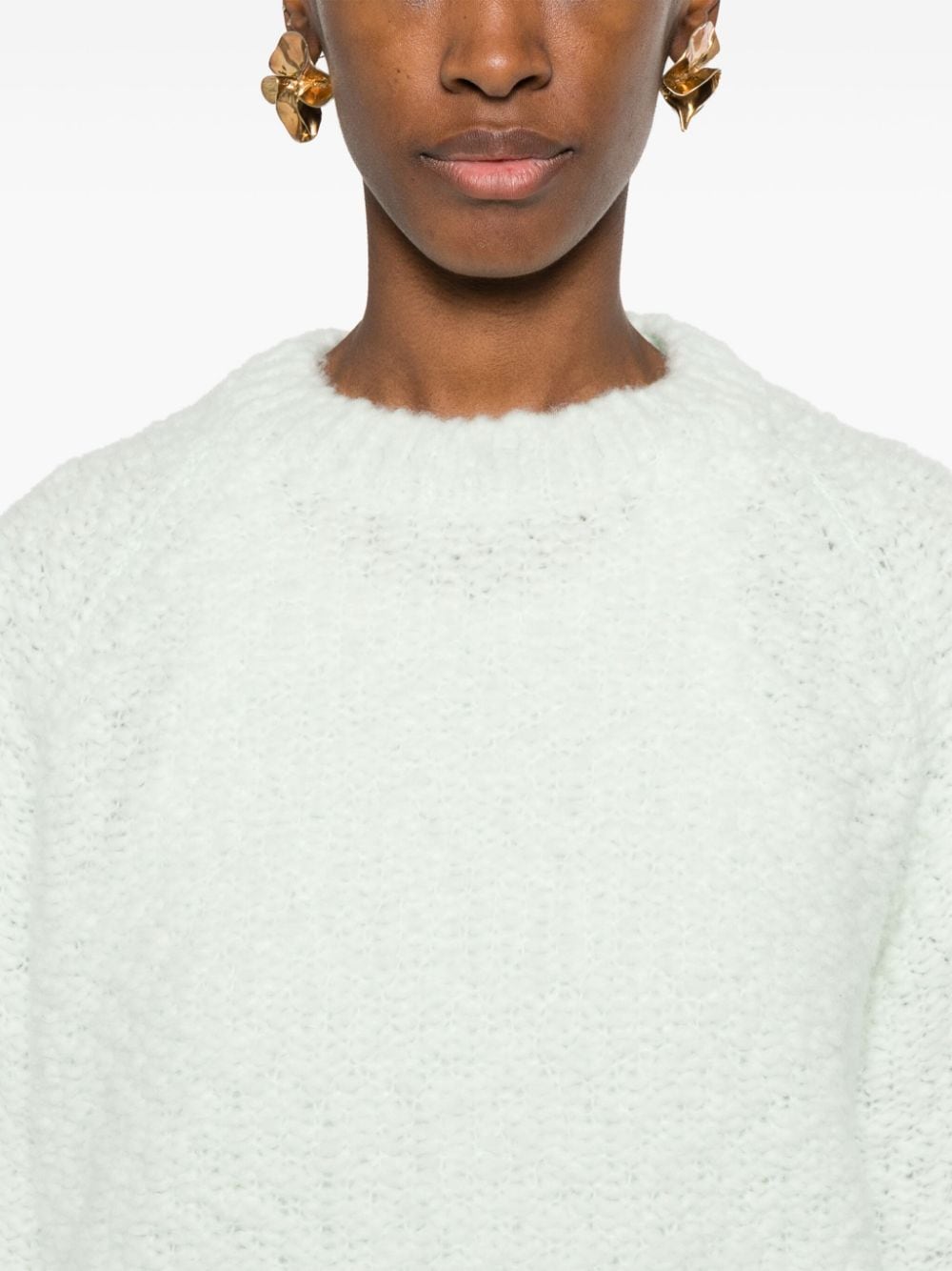 Shop Odeeh Chunky-knit Jumper In Green