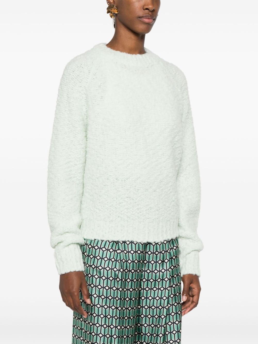 Shop Odeeh Chunky-knit Jumper In Green