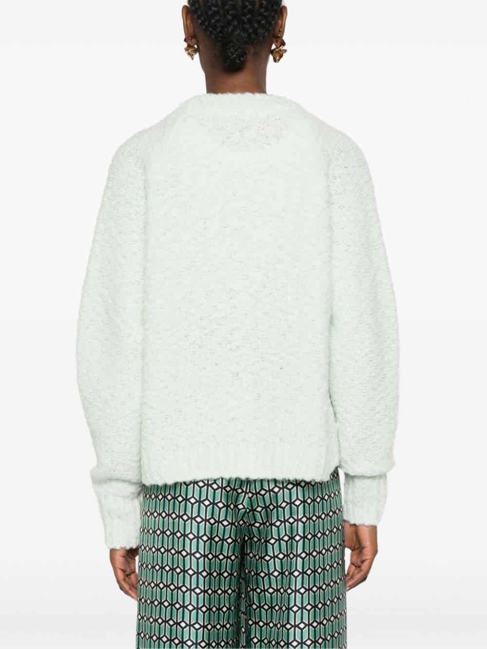 Shop Odeeh Chunky-knit Jumper In Green