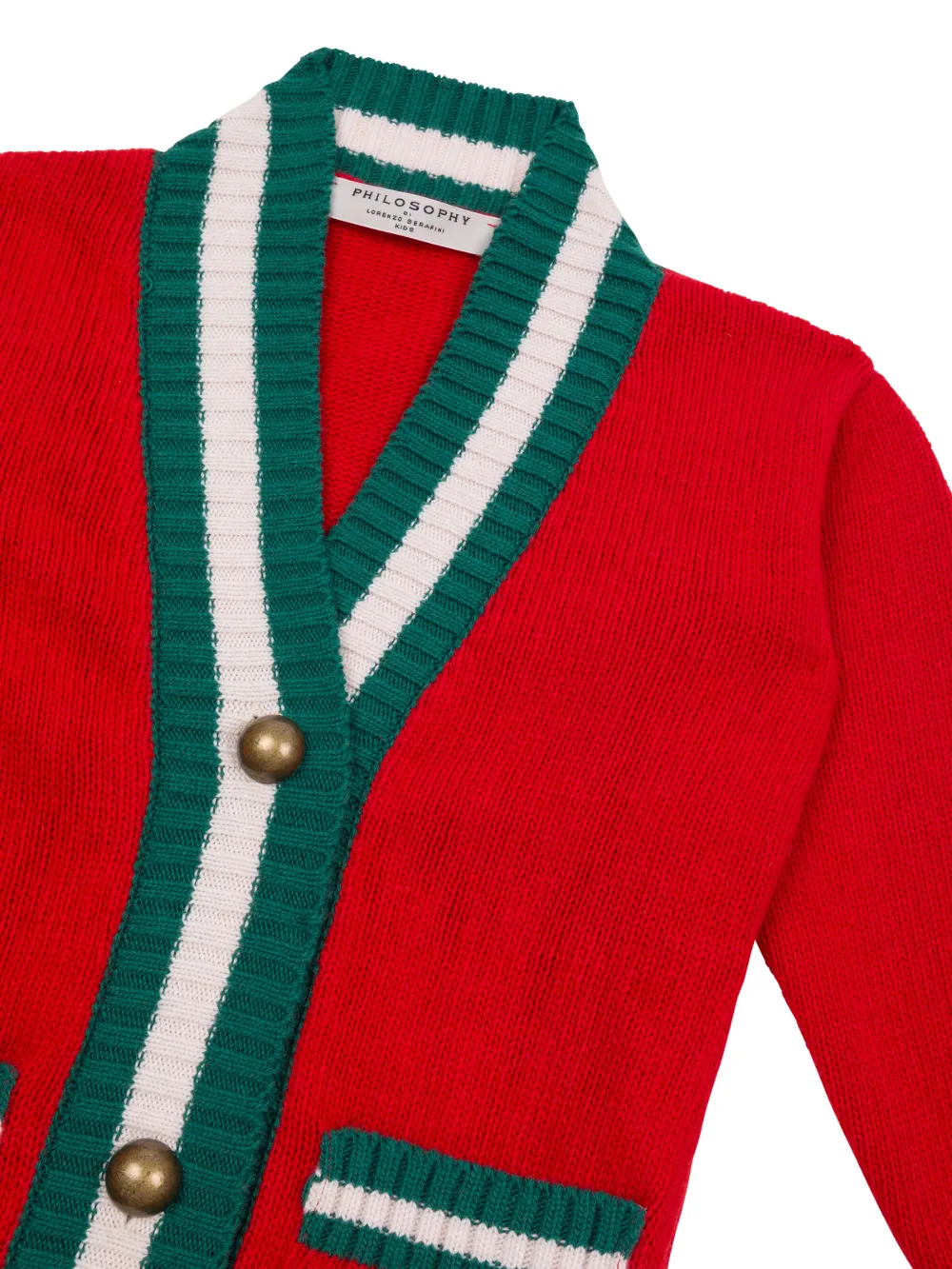 Philosophy Di Lorenzo Serafini Kids Vest met V-hals Rood