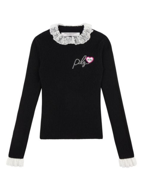 Philosophy Di Lorenzo Serafini Kids appliqué logo knit top 