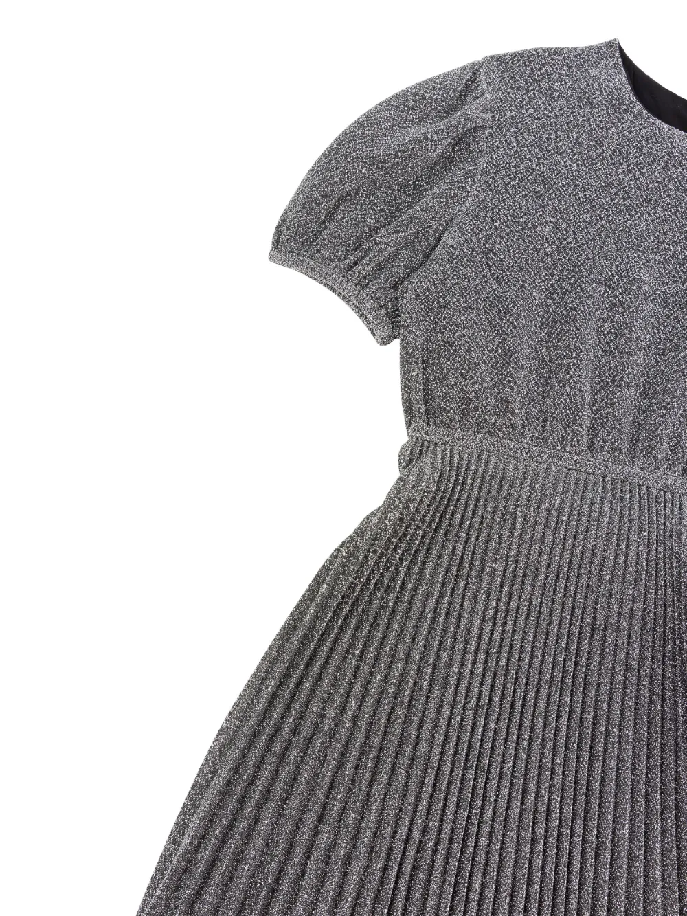 Philosophy Di Lorenzo Serafini Kids Geplooide jurk met korte mouwen Zilver