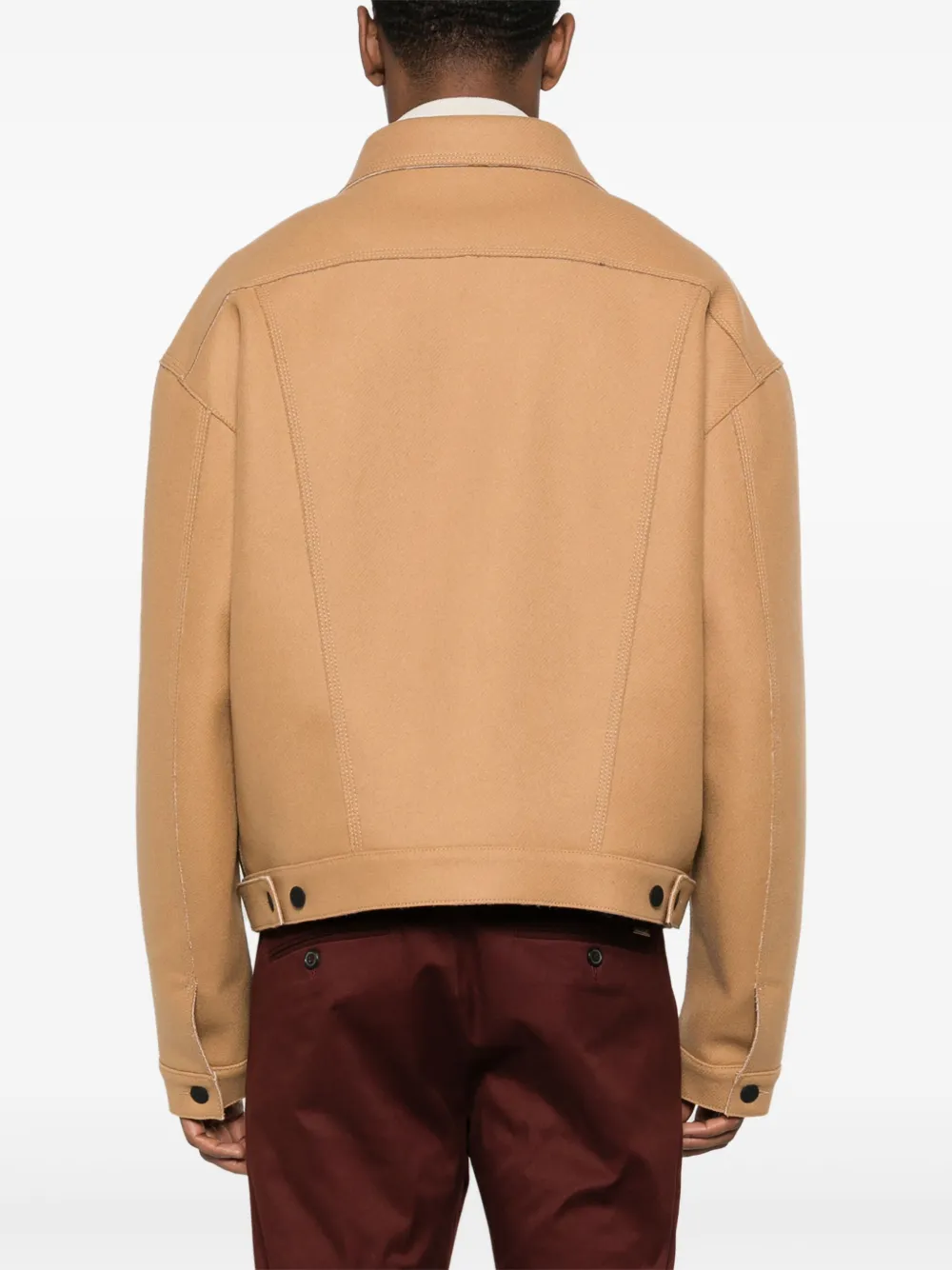 DSQUARED2 Shirtjack met oversized kraag Beige