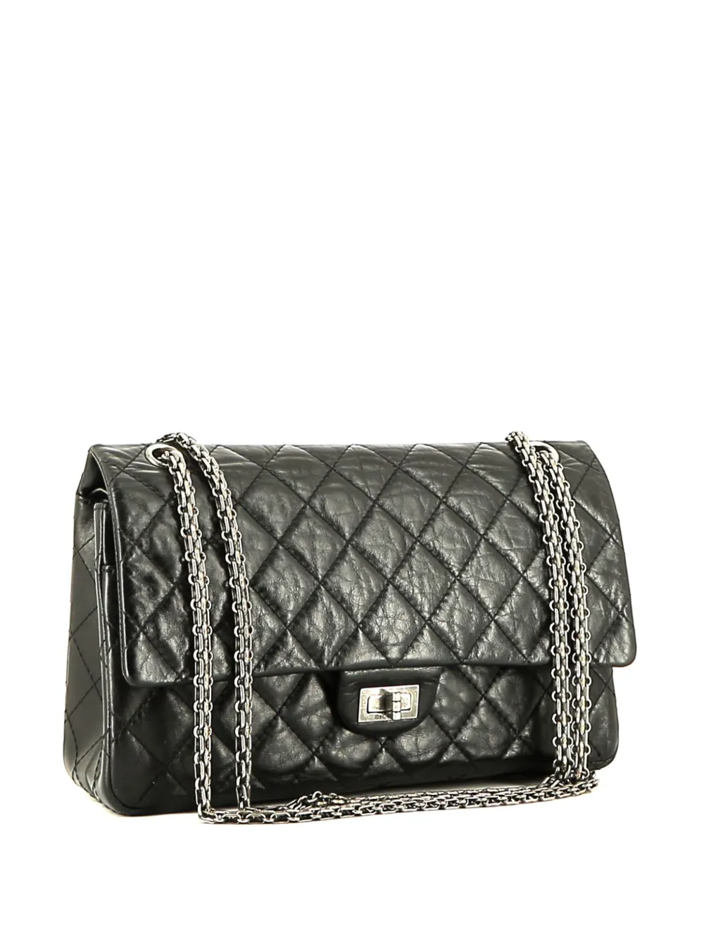 Pre-owned Chanel 2016 2.55 Reissue Shoulder Bag In Black