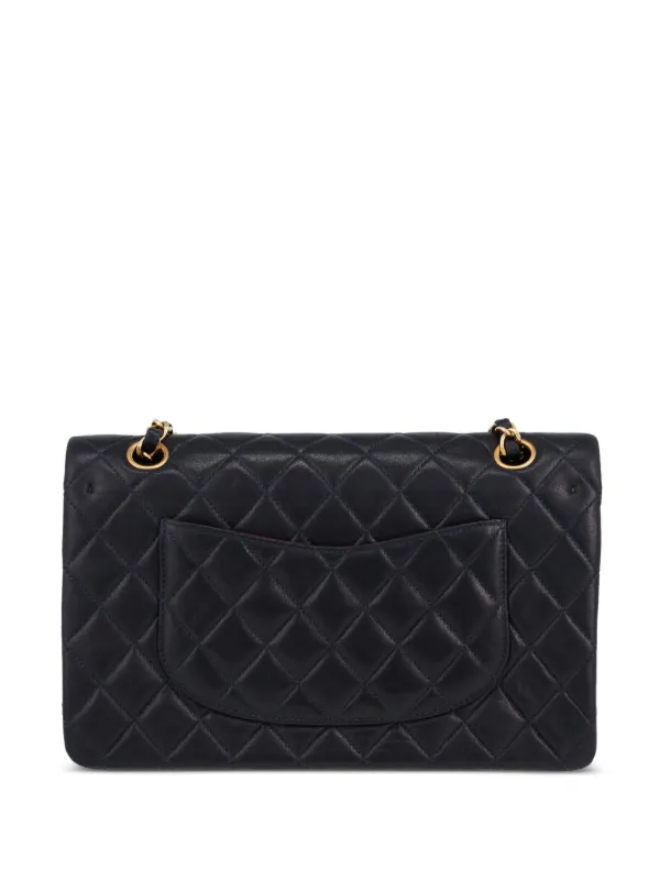 CHANEL Pre-Owned 2002 Double Flap Shoulder Bag | Blue | FARFETCH ZA