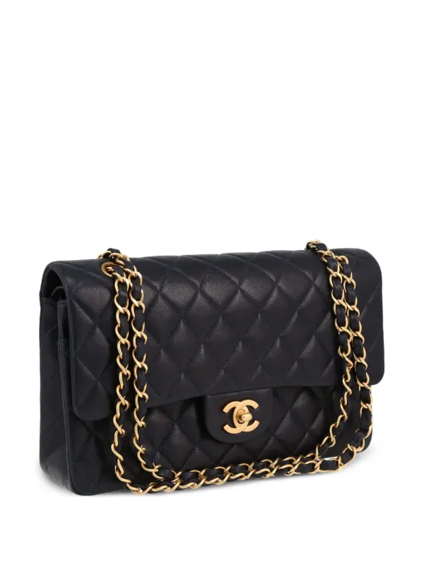 CHANEL Pre-Owned 2002 Double Flap Shoulder Bag | Blue | FARFETCH ZA