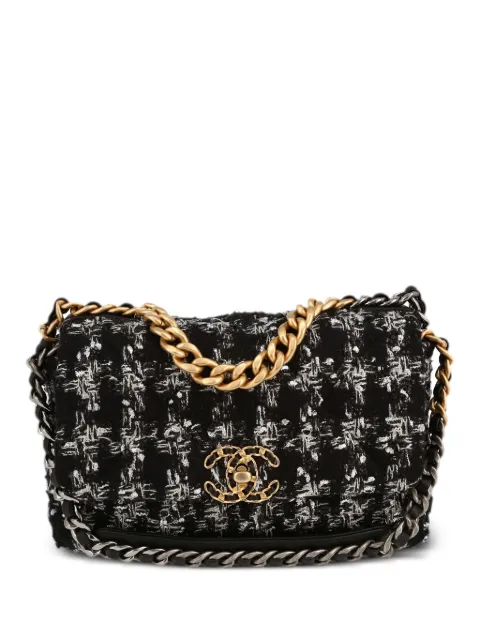 CHANEL Pre-Owned 19 flap tweed two-way shoulde rbag