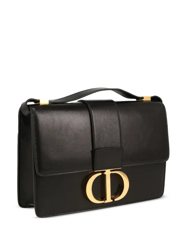 Christian Dior 黒 レザー 30 Montaigne ウェッジ Christian Dior 黒 レザー 30 Montaigne ウェッジ