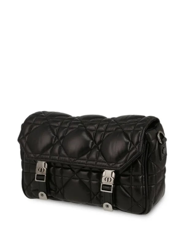 Christian Dior Pre Owned Diorcamp shoulder bag unisex Leather One Size Black