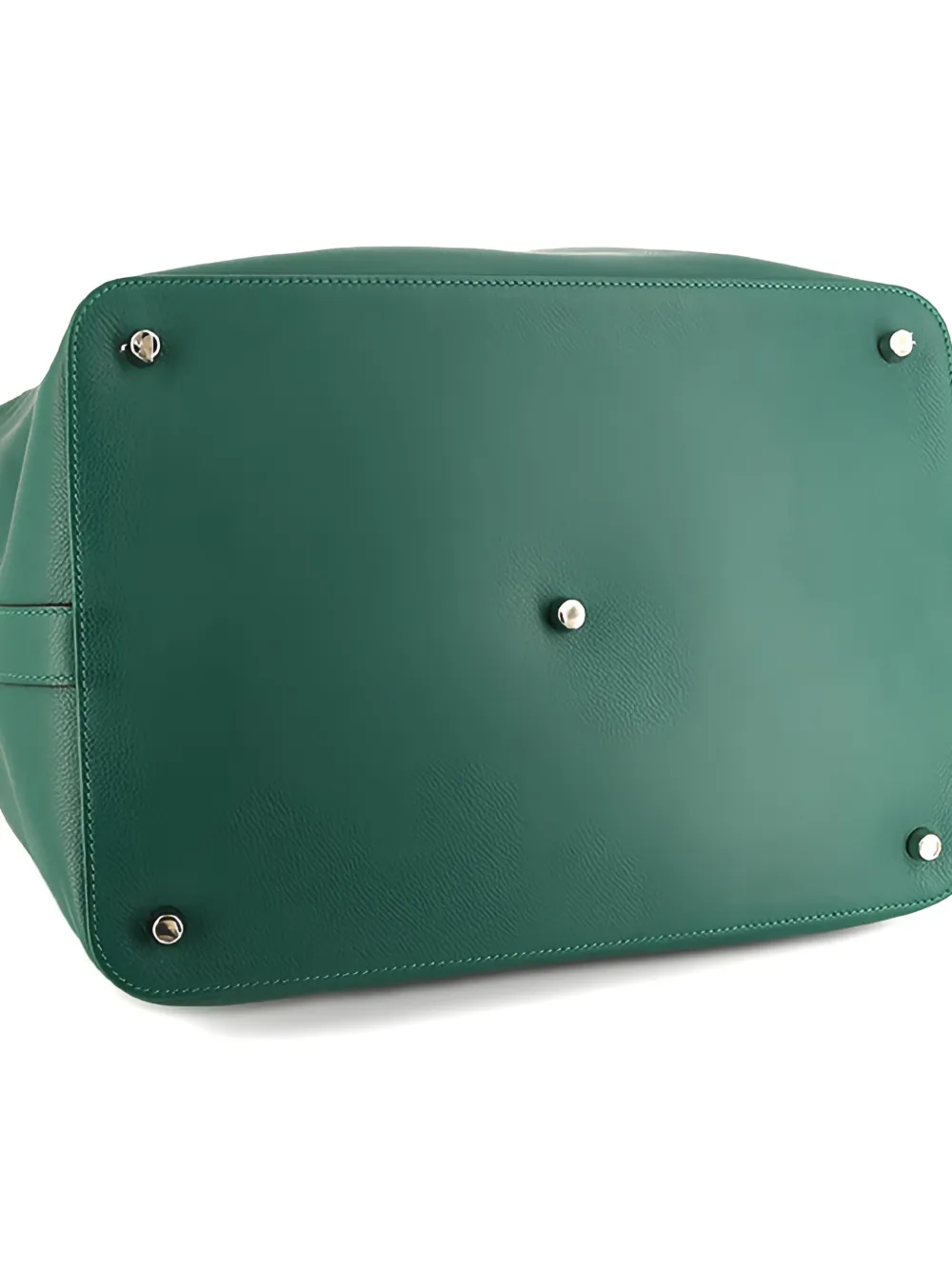 Pre-owned Hermes Tool Box Tote Bag In Green