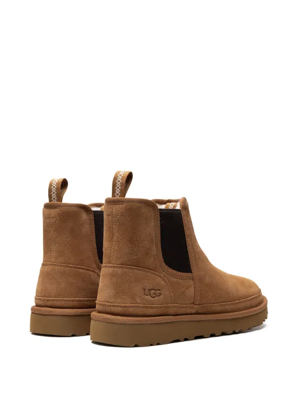 UGG debossed-logo Shearling Ankle Boots Brown FARFETCH PH