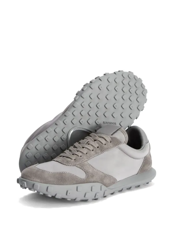 Jil Sander スエードパネル スニーカー | グレー | FARFETCH JP
