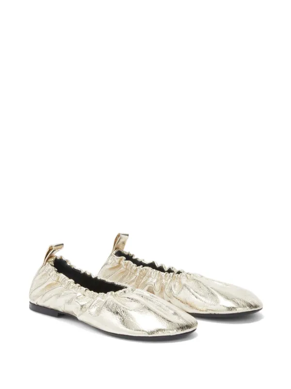 【超美品♡半額】JIL SANDER BALLERINA 36 1/2 Jil Sander crystal-embellished Leather Ballerina Shoes