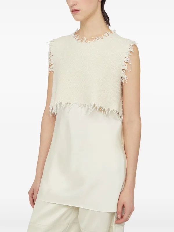 Jil Sander layered-design Sleeveless Top | White | FARFETCH OM