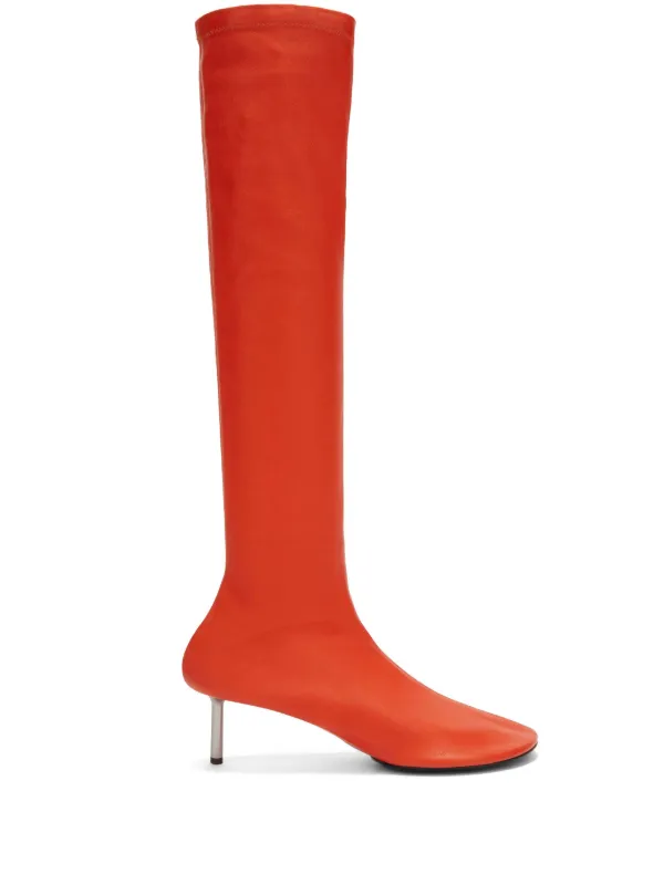 Jil Sander Leather Boots Orange FARFETCH UK