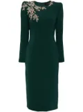 Jenny Packham Angel Eyes crystal-embellished midi dress - Green