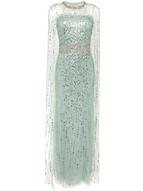 Jenny Packham Lux crystal-embellished sequinned gown Women