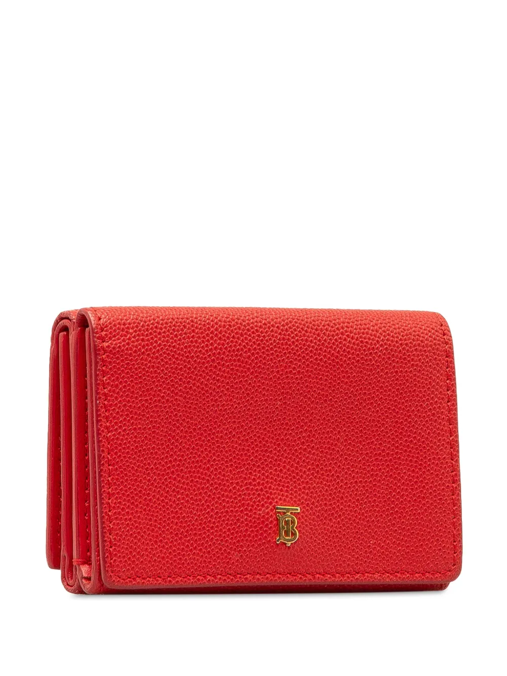 Burberry Pre Owned Cartera TB Leather Wallet 2018 2023 Rojo FARFETCH MX