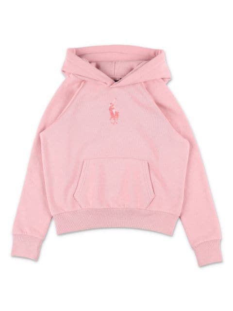 Polo Pony raglan-sleeves cotton hoodie 