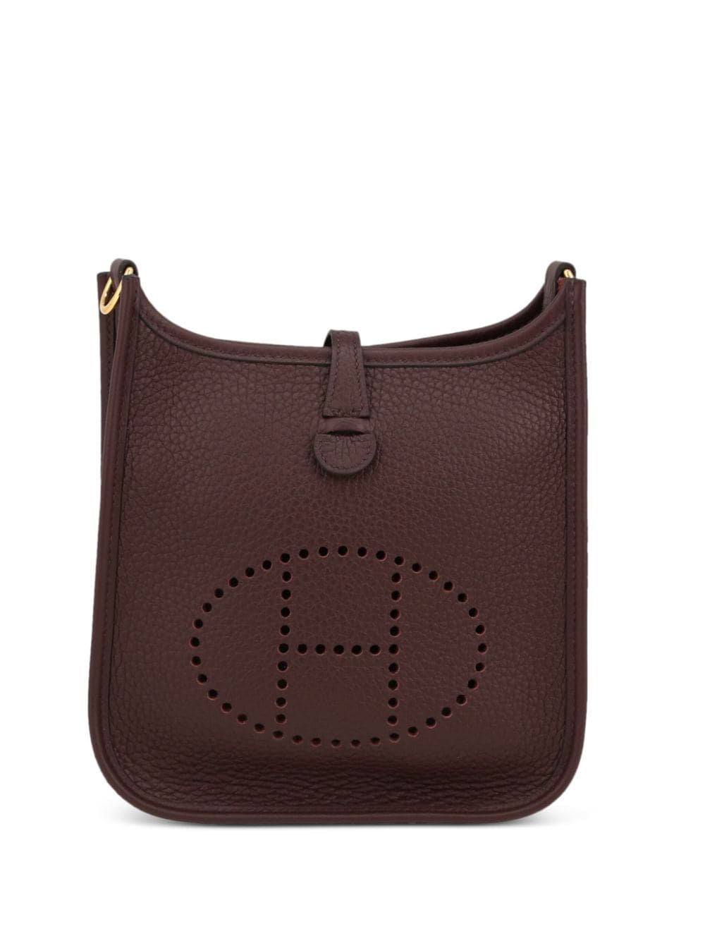 Pre-owned Hermes 2021 Mini Evelyne Shoulder Bag In Brown