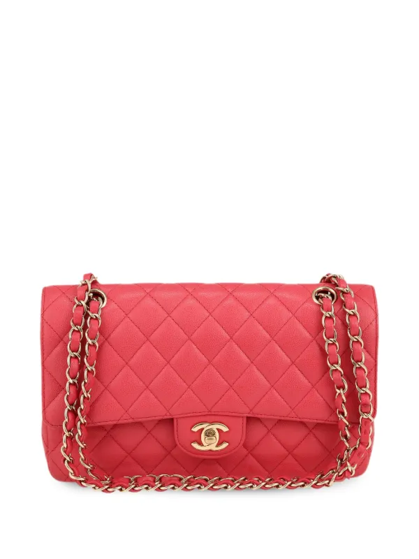 Chanel Pre-owned Double Flap Shoulder Bag in Pink