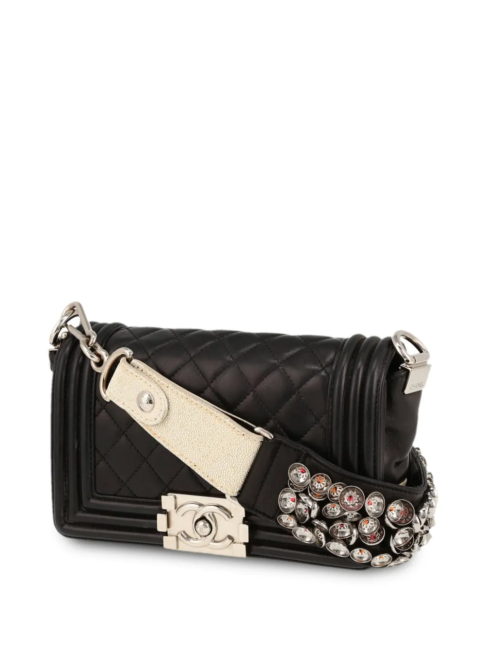 CHANEL Pre-Owned Boy mini-schoudertas Zwart
