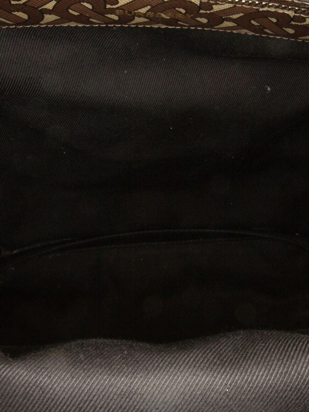Pre-owned Burberry Monogram Stripe E-canvas 双肩包（2018-2024年典藏款） In Brown