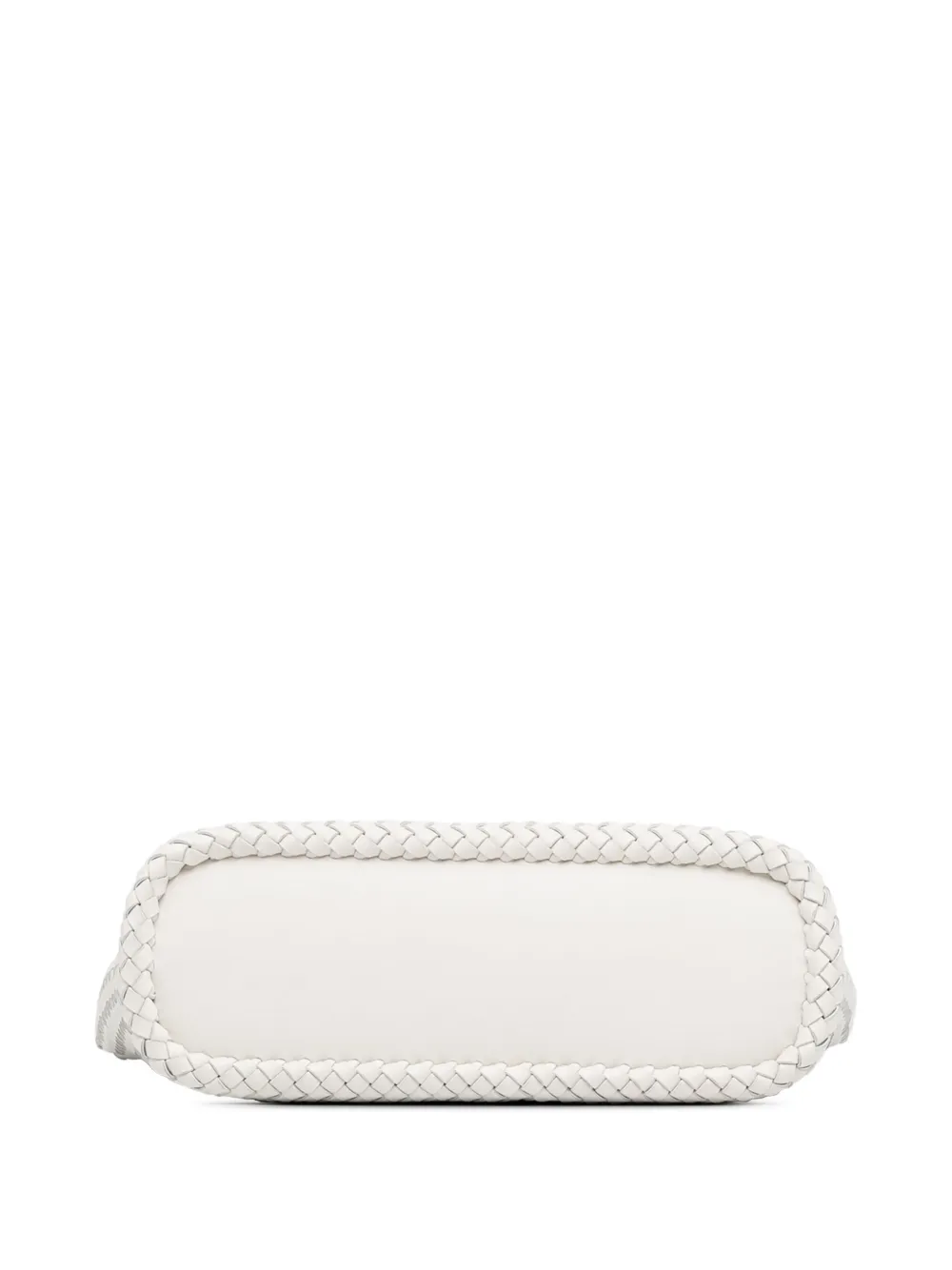 Pre-owned Bottega Veneta 2023 Bicolor Intrecciato Tote Bag In White