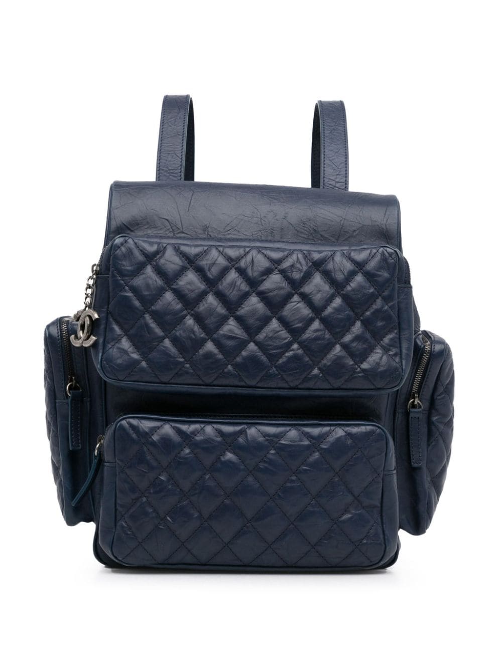 Pre-owned Chanel 2016 Airlines Casual Rock Backpack In Blue