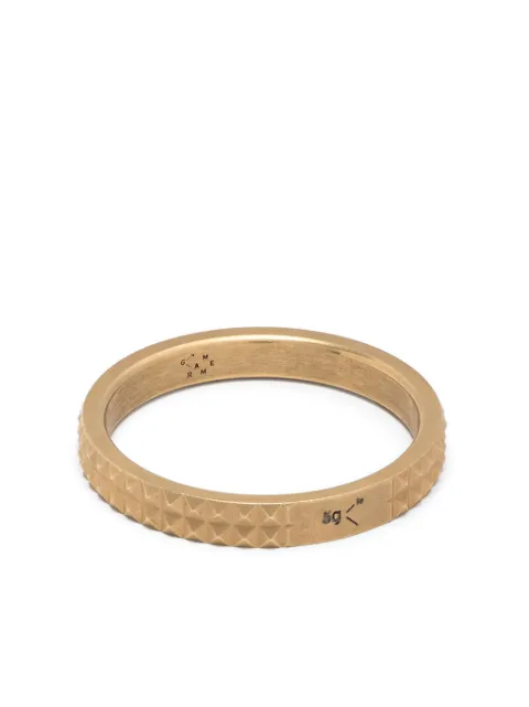 Le Gramme 18kt yellow gold guilloché ring