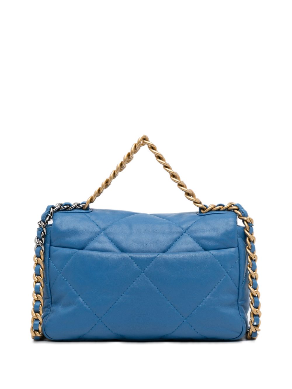 CHANEL Pre-Owned 2020 Medium Lambskin 19 Flap satchel - Blauw