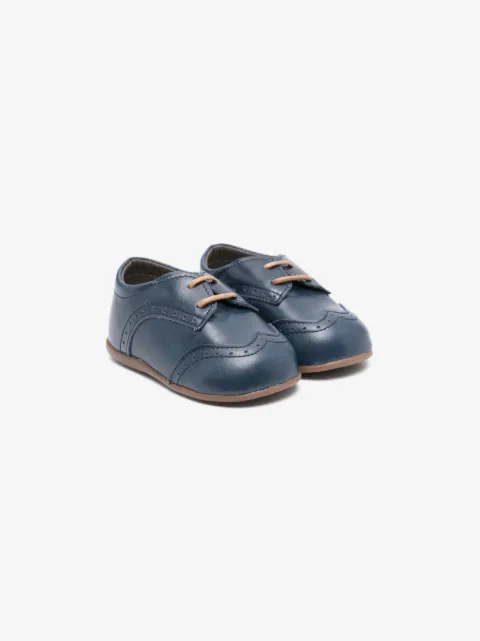 BabyWalker square-toe leather crib shoes