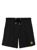 BARROW logo print swim shorts - Black