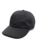 Gucci logo-embroidered cotton baseball cap - Black