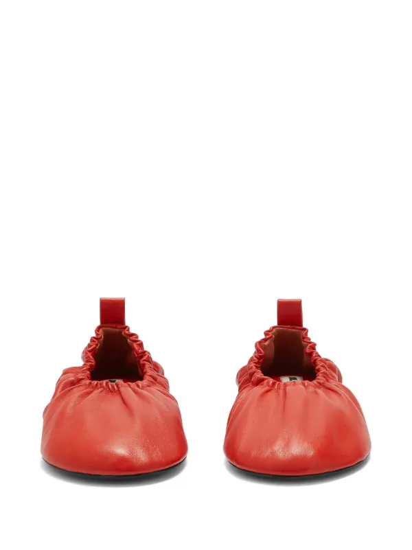 JIL SANDER 水色 レザー フラットシューズ org.jpg