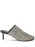 Jil Sander sequin-mesh mules - Grey