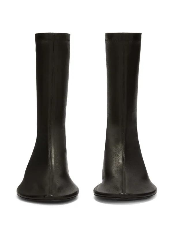 Jil Sander 60mm Ankle Leather Boots | Black | FARFETCH