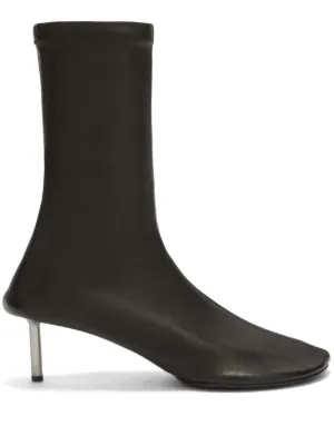 Jil Sander スクエアトゥ アンクルブーツ | ブラック | FARFETCH JP