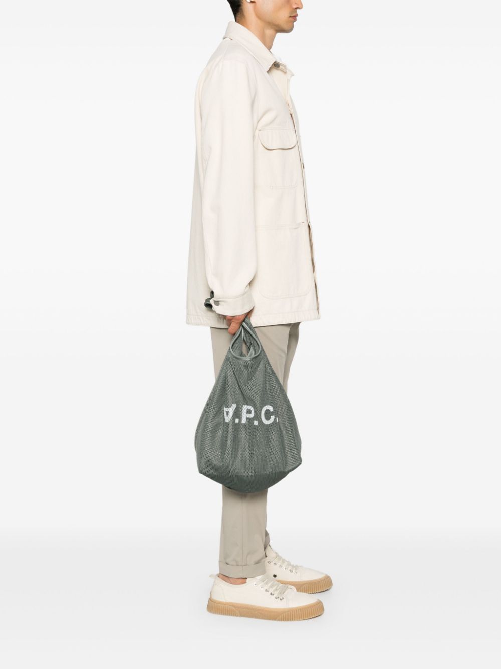 A.P.C. Rebound logo-print tote bag - Grey