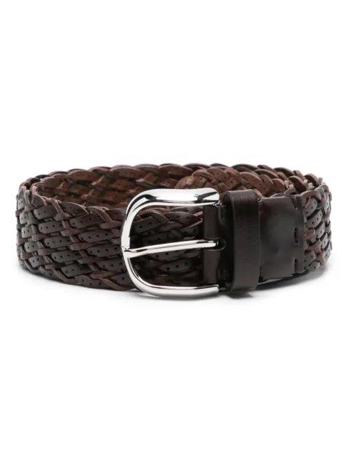 Ceinture en cuir à design tressé - Brunello Cucinelli - Modalova