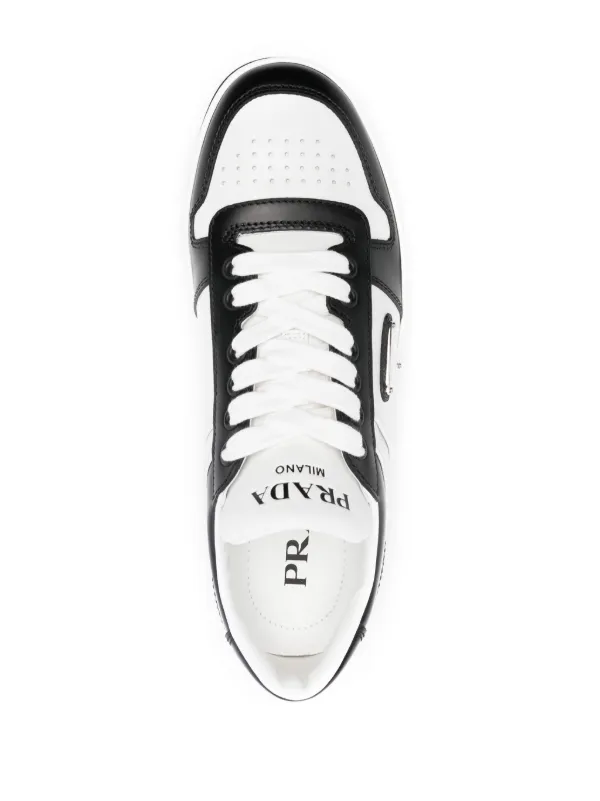 スニーカー PRADA Two-Tone Leather And Tech Fabric Sneakers Prada two-tone Leather Sneakers | White | FARFETCH PL