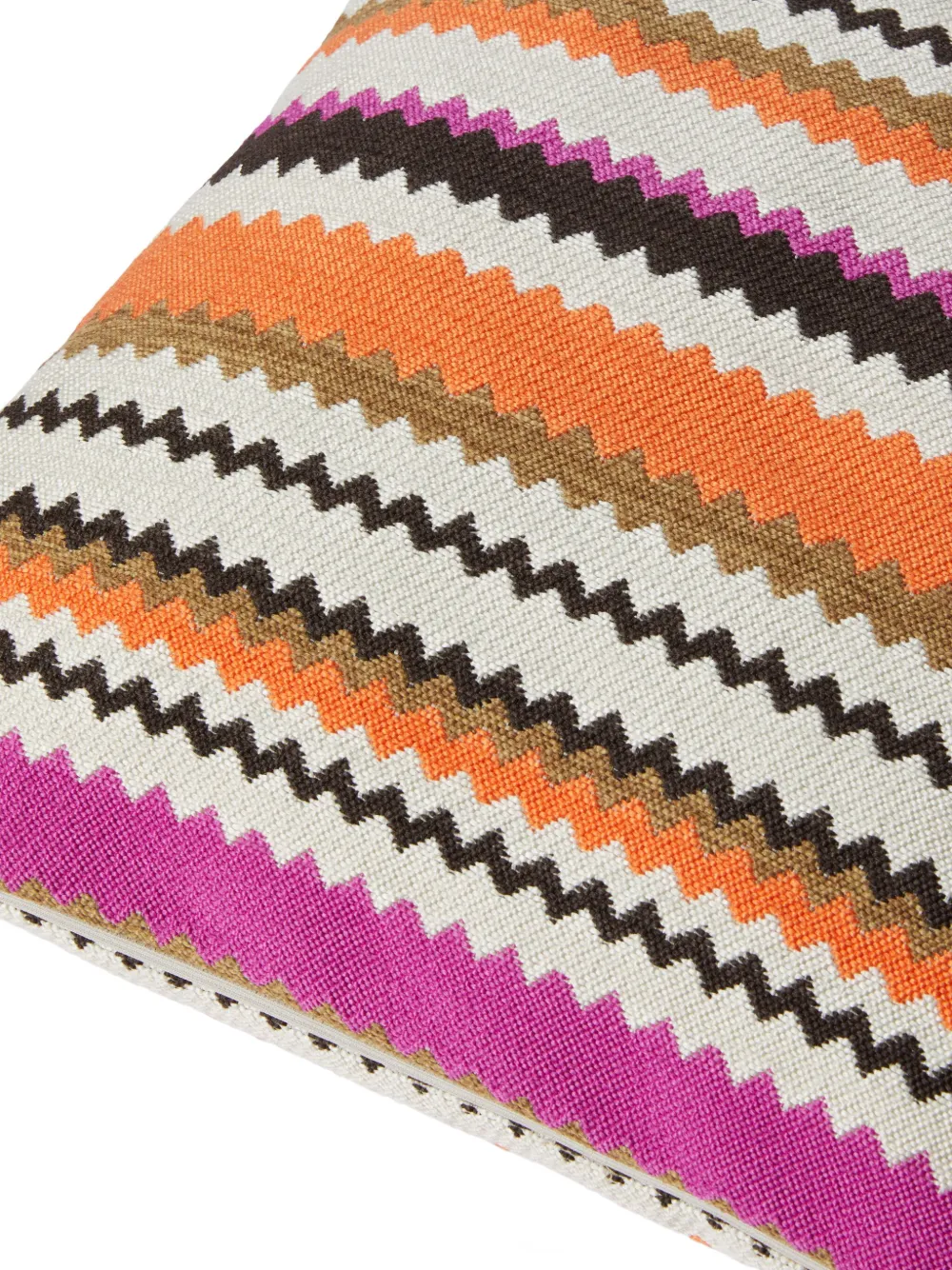  Missoni Home Zigzag Pattern Cushion - Orange 