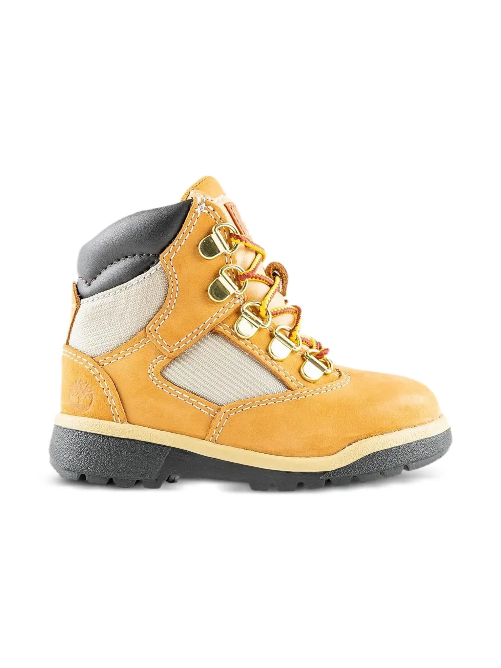 Timberland Kids 6-Inch Leather Fabric boots Brown