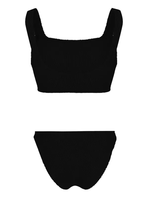 Hunza G XANDRABIKINICRINKLEBLACK 関税送料込 Hunza G Xandra Crinkled Bikini | Black | FARFETCH