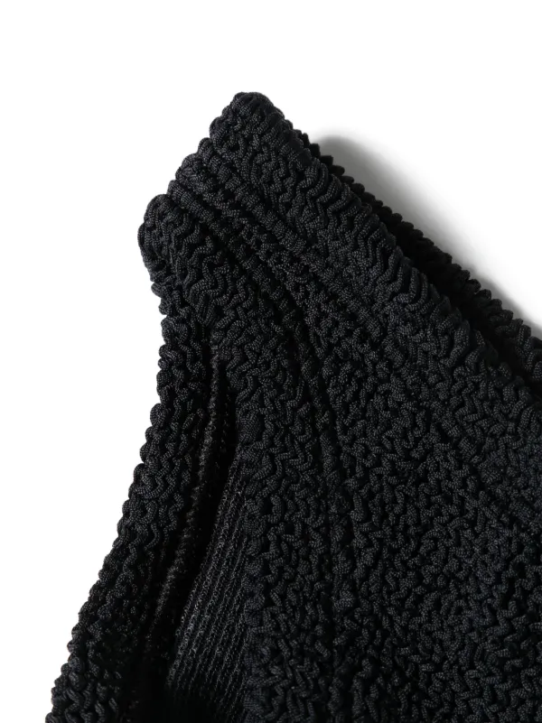 【Hunza G】ワンショルダー　黒　ビキニセット Hunza G Xandra Crinkled Bikini | Black | FARFETCH
