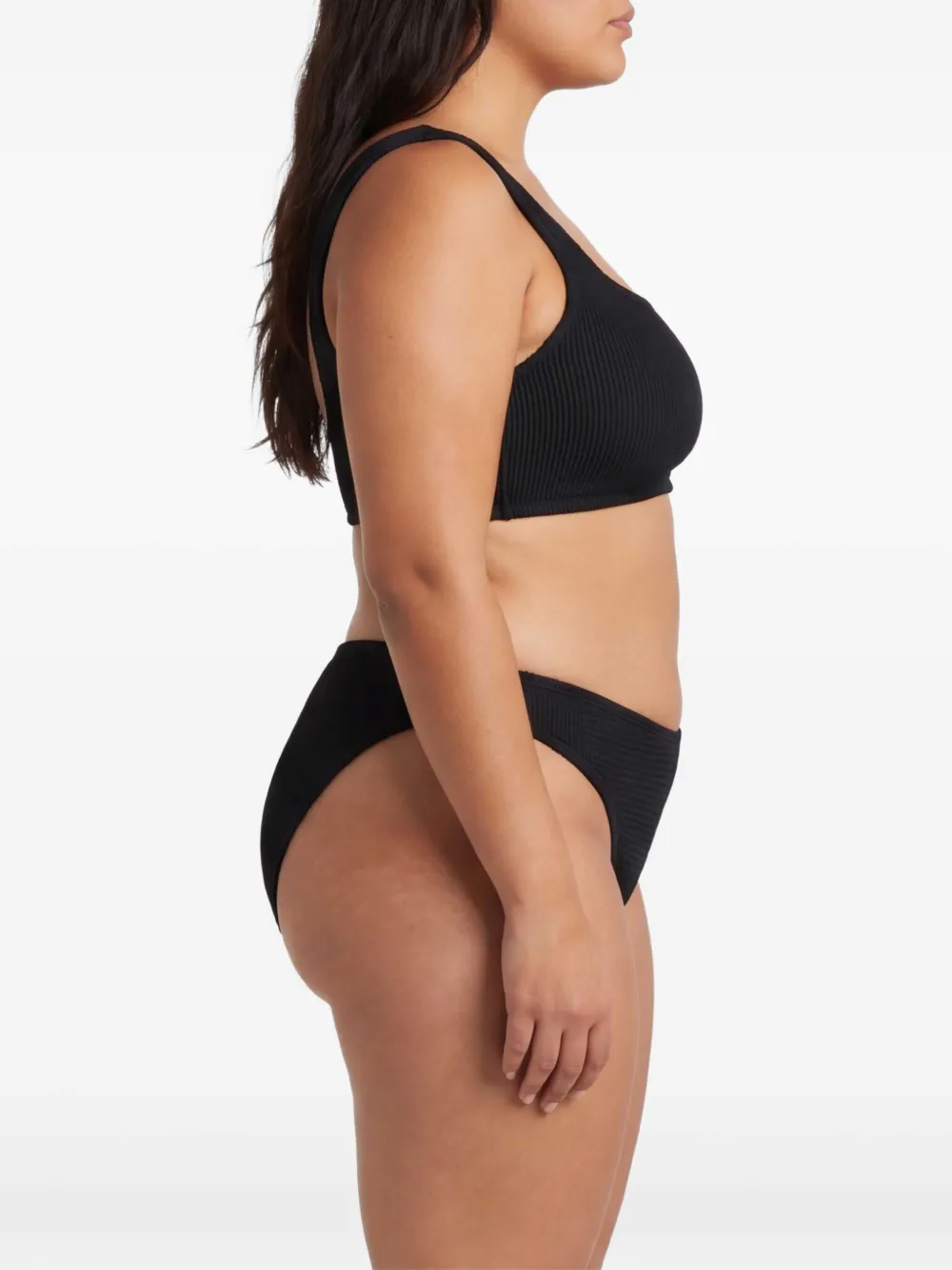 Hunza G Xandra bikini met gekreukt effect Zwart